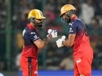 Royal Challengers Bengaluru's Devdutt Padikkal and Virat Kohli against Sunrisers Hyderabad at the M Chinnaswamy Stadium in Bengaluru. (AP)