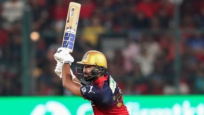 Padikkal looked in sensational touch during an unbelievable innings of 61(26). It was all touch, timing, and class, as he never lost his shape and played some incredible cricket while still stroking four sixes and seven fours. His remarkable run of form domestically bleeds over. (ANI Photo) Padikkal looked in sensational touch during an unbelievable innings of 61(26). It was all touch, timing, and class, as he never lost his shape and played some incredible cricket while still stroking four sixes and seven fours. His remarkable run of form domestically bleeds over. (ANI Photo)