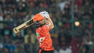 Aniket Verma came in late and added the finishing touches, hammering 43(18) and getting his second series off to a terrific start with a strong hitting display. His effort was enough to push SRH to 201/9 at the end of their innings. (PTI) Aniket Verma came in late and added the finishing touches, hammering 43(18) and getting his second series off to a terrific start with a strong hitting display. His effort was enough to push SRH to 201/9 at the end of their innings. (PTI)