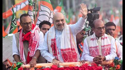Union home minister Amit Shah in Guwahati. (ANI)
