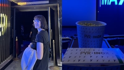 A French woman shared her amazement at early morning cinema and breakfast choices in India. ((X/@juliachaigneau)