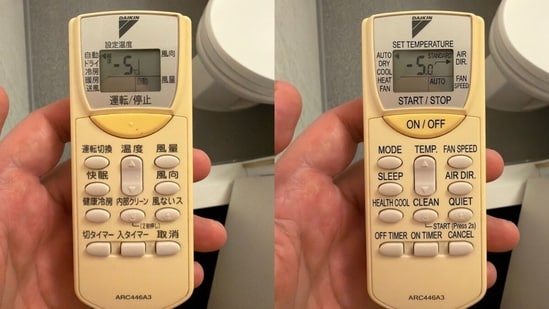 A man used Google’s Nano Banana to translate a Japanese AC remote. (X/@msg)