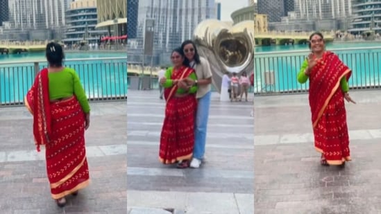 A woman shared a touching moment of taking her mother to Dubai’s Burj Khalifa. (Instagram/boldbinita)