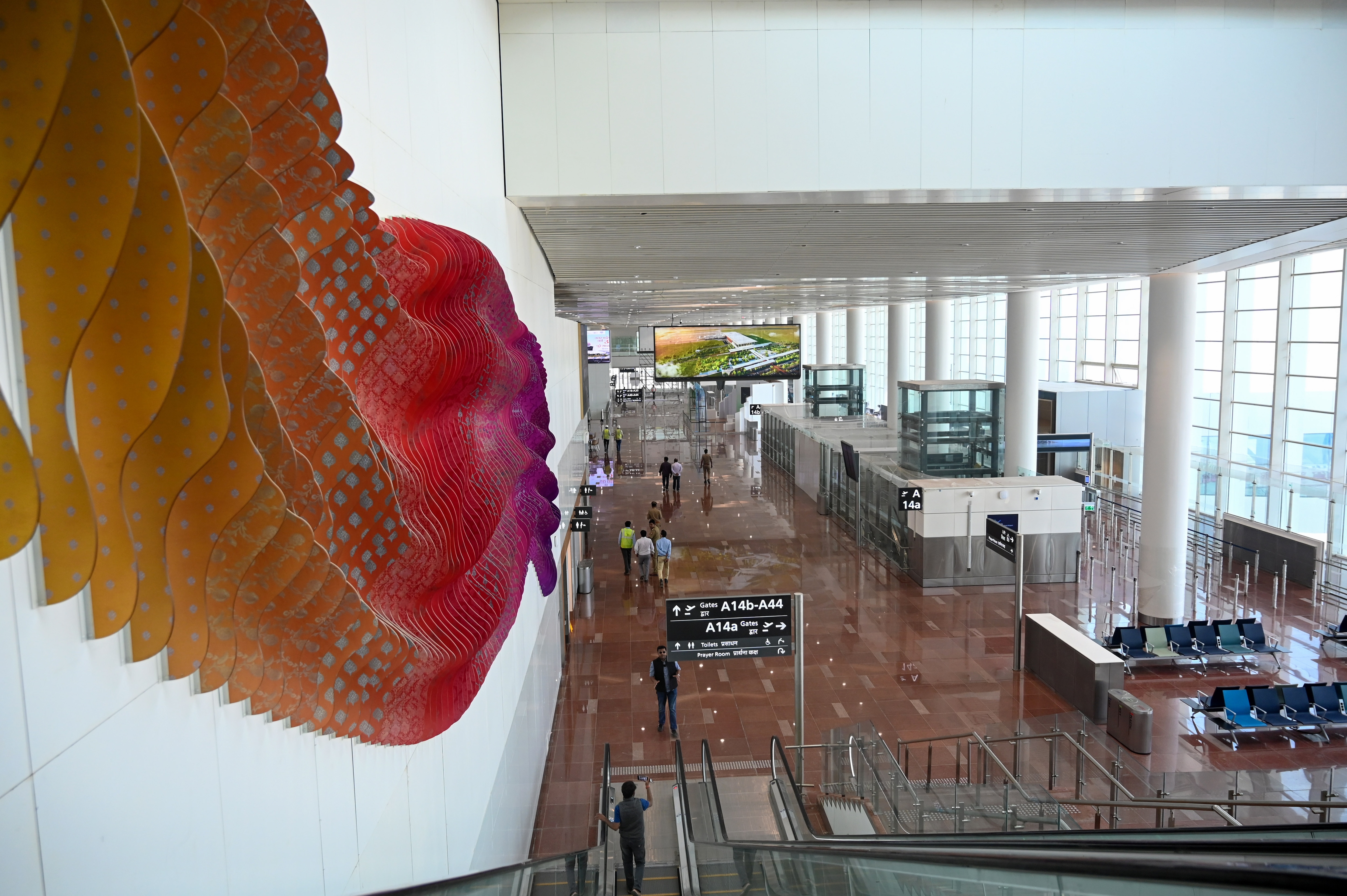A view of New Noida International Airport in Jewar. (Sunil Ghosh/HT)