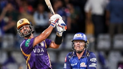 KKR captain Ajinkya Rahane will have a big role to play for the team in purple this year, and his campaign got off to a good start. He took total advantage fo the powerplay, playing some very classy cricket to score a terrific 67(40). (Sportz Asia) KKR captain Ajinkya Rahane will have a big role to play for the team in purple this year, and his campaign got off to a good start. He took total advantage fo the powerplay, playing some very classy cricket to score a terrific 67(40). (Sportz Asia)