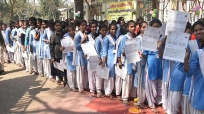 Of 15.11 lakh students — 7.85 lakh girls and 7.26 lakh boys — who took the board exams, 12.36 lakh (81.79%) cleared them. Of 15.11 lakh students — 7.85 lakh girls and 7.26 lakh boys — who took the board exams, 12.36 lakh (81.79%) cleared them.