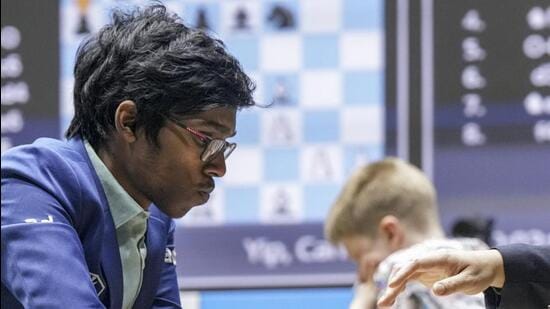 File photo of Indian grandmaster (GM) R Praggnanandhaa. (PTI)