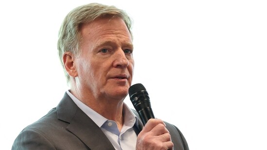 INGLEWOOD, CALIFORNIA - FEBRUARY 25: Roger Goodell at the Australian Olympic Committee Launch of Road to LA28 at SoFi Stadium on February 25, 2026 in Inglewood, California. Monica Schipper/Getty Images/AFP (Photo by Monica Schipper / GETTY IMAGES NORTH AMERICA / Getty Images via AFP)(Getty Images via AFP)