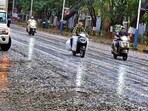 Areas including Baner, Aundh, Shivajinagar and Hinjewadi were among the worst affected, reporting heavy showers and hail in the afternoon hours. (MAHENDRA KOLHE/ HT PHOTO)