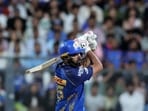 Rohit Sharma carves one through the off side