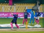 Rajasthan Royals' Vaibhav Sooryavanshi plays a shot during a practice session