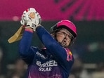 Vaibhav Sooryavanshi plays a shot during an Indian Premier League (IPL) 2026 T20 cricket match between Rajasthan Royals and Chennai Super Kings