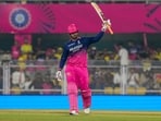 Vaibhav Sooryavanshi celebrates his half century during an Indian Premier League (IPL) 2026 T20 cricket match between Rajasthan Royals and Chennai Super Kings
