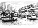 Two buses to operate daily across 22 stops, easing congestion; route connects sectors 34–38 and 52–57, officials say. (HT)