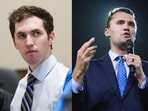 Tyler Robinson (L) and Charlie Kirk (R),