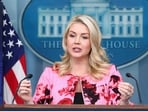 White House Press Secretary Karoline Leavitt holds a press briefing in the James S. Brady Press Briefing Room at the White House in Washington, DC, US, March 30, 2026. 