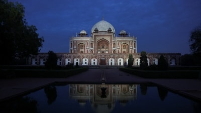 Gram it: Humayun's Tomb before the lights were turned off for Earth Hour (Photo: Reuters)