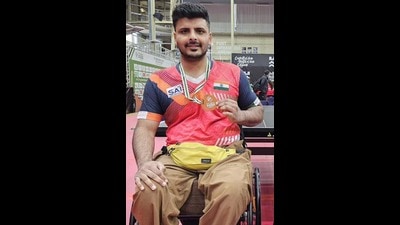 Ludhiana’s para table tennis player Shubham Wadhwa. (HT Photo) Ludhiana’s para table tennis player Shubham Wadhwa. (HT Photo)