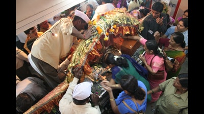 The Palakhi Vitthal temple premises in Bhavani Peth is increasingly proving insufficient to manage the growing number of devotees. (HT FILE) The Palakhi Vitthal temple premises in Bhavani Peth is increasingly proving insufficient to manage the growing number of devotees. (HT FILE)
