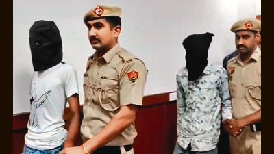 The main accused and his accomplice were arrested shortly after the crime on Monday. (HT Photo) The main accused and his accomplice were arrested shortly after the crime on Monday. (HT Photo)