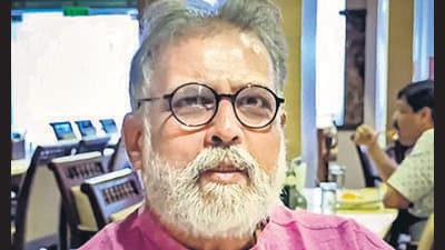 Tushar Gandhi had come to the university’s Vidyanagari campus to meet Bhadant Vimansa, 52, formerly known as Rajesh Bankhande, a former MU research student who has since become a Buddhist monk. (PTI) Tushar Gandhi had come to the university’s Vidyanagari campus to meet Bhadant Vimansa, 52, formerly known as Rajesh Bankhande, a former MU research student who has since become a Buddhist monk. (PTI)