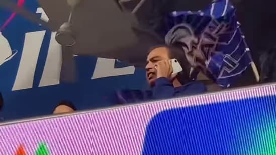 Mukesh Ambani was seen taking a mid-match phone call during MI vs KKR IPL match
