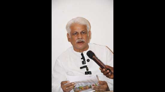 Vishwambhar Nath Mishra, the Mahant of the Sankat Mochan Temple (Rajesh Kumar)