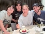 Céline Dion with her three sons