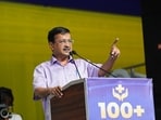 AAP national convenor Arvind Kejriwal addresses a press interaction in New Delhi.