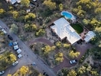 An aerial view shows Nancy Guthrie's house near Tucson, Arizona.