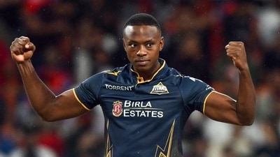Kagiso Rabada dismissed Priyansh Arya early in the chase and PBKS were under pressure in a chase of 163. (ANI Pic Service) Kagiso Rabada dismissed Priyansh Arya early in the chase and PBKS were under pressure in a chase of 163. (ANI Pic Service)