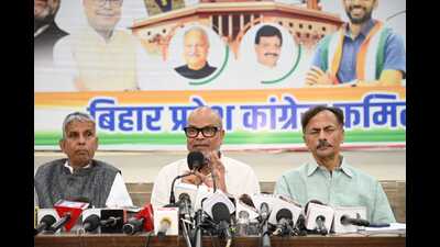 Bihar Congress president Rajesh Ram addresses a press conference at the party headquarters in Patna on Tuesday. (@INCBihar/X) Bihar Congress president Rajesh Ram addresses a press conference at the party headquarters in Patna on Tuesday. (@INCBihar/X)