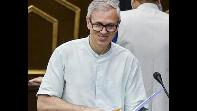 Jammu and Kashmir CM Omar Abdullah during the Budget session of the J&K Assembly, in Jammu, on Tuesday. (PTI) Jammu and Kashmir CM Omar Abdullah during the Budget session of the J&K Assembly, in Jammu, on Tuesday. (PTI)