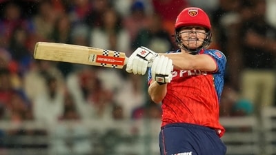 Cooper Connolly stood tall for PBKS and took his team home as PBKS won the match by three wickets. (PTI) Cooper Connolly stood tall for PBKS and took his team home as PBKS won the match by three wickets. (PTI)