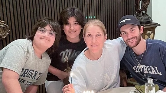 Céline Dion with her three sons (Céline Dion/Instagram)