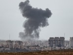 Smoke rises following an Iranian missile strike, as the US-Israeli conflict with Iran continues, in Southern Israel. 