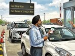 The advocate was overcharged while travelling by car to Ludhiana crossing Ghulal Toll Plaza on February 16, 2022. (HT)