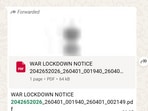 The notice was in wide circulation on Wednesday, April 1. The notice was in wide circulation on Wednesday, April 1.