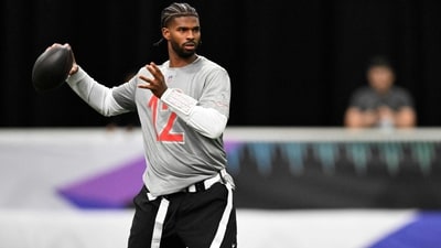 SAN FRANCISCO, CALIFORNIA - FEBRUARY 02: Shedeur Sanders #12 of the Cleveland Browns during the AFC Pro Bowl practice at Moscone Center South on February 02, 2026 in San Francisco, California. Eakin Howard/Getty Images/AFP (Photo by Eakin Howard / GETTY IMAGES NORTH AMERICA / Getty Images via AFP) (Getty Images via AFP) SAN FRANCISCO, CALIFORNIA - FEBRUARY 02: Shedeur Sanders #12 of the Cleveland Browns during the AFC Pro Bowl practice at Moscone Center South on February 02, 2026 in San Francisco, California. Eakin Howard/Getty Images/AFP (Photo by Eakin Howard / GETTY IMAGES NORTH AMERICA / Getty Images via AFP) (Getty Images via AFP)