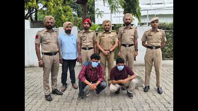 The accused in Khanna police custody. (HT Photo) The accused in Khanna police custody. (HT Photo)