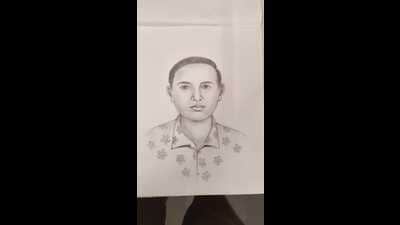 The sketch was prepared based on eyewitness accounts and the victim’s description as part of efforts to trace the accused. (HT)