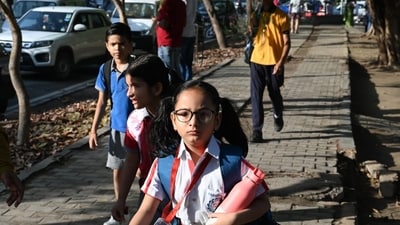 Students returned to schools in New Delhi on Wednesday morning as the new academic year kicked off. (Vipin Kumar) Students returned to schools in New Delhi on Wednesday morning as the new academic year kicked off. (Vipin Kumar)