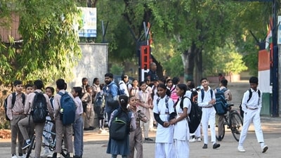 The new academic session commenced on Wednesday morning with schools reopening across New Delhi. (Vipin Kumar) The new academic session commenced on Wednesday morning with schools reopening across New Delhi. (Vipin Kumar)