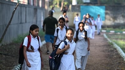 On Wednesday morning, schools resumed classes in New Delhi for the start of the new session. (Vipin Kumar) On Wednesday morning, schools resumed classes in New Delhi for the start of the new session. (Vipin Kumar)