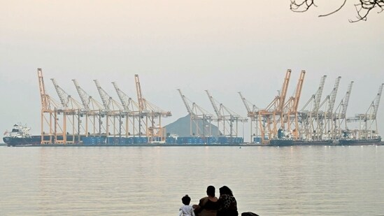 The port of Khor Fakkan, in the United Arab Emirates.