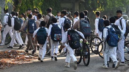 Schools across the capital reopened on Wednesday morning for the new academic session.(Vipin Kumar)