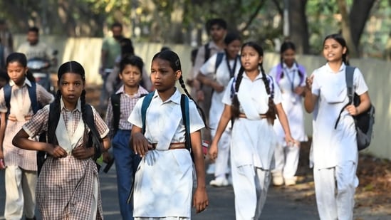 Schools in New Delhi reopened on Wednesday morning as the new academic session began across the capital.(Vipin Kumar)