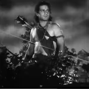 Prithviraj Kapoor as Lord Rama in Seeta. Prithviraj Kapoor as Lord Rama in Seeta.