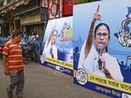 A hoarding of West Bengal chief minister Mamata Banerjee ahead of the assembly elections. (PTI/Representative)