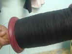 A spool of the banned Chinese Manjha in city. (HT photo)